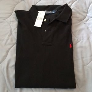 New with tags polo black shirt. Red horse